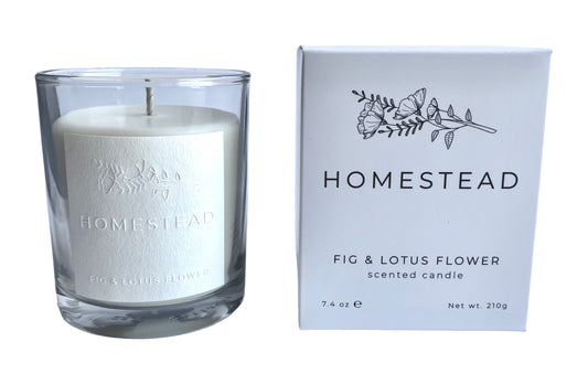 Fig & Lotus Flower scented premium soy wax candle